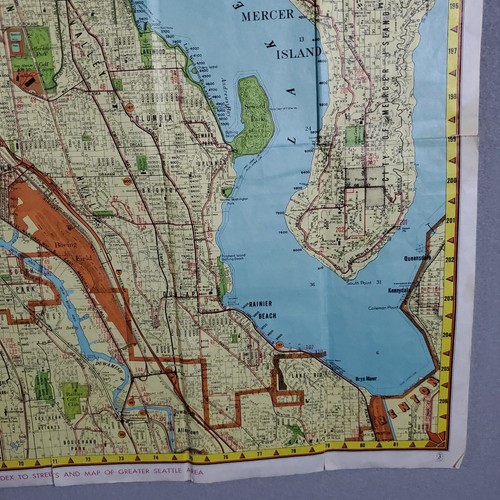 Vintage Kroll Map Of Seattle Area 1970s "The Emerald City" 24 x 21 - Picture 8 of 14