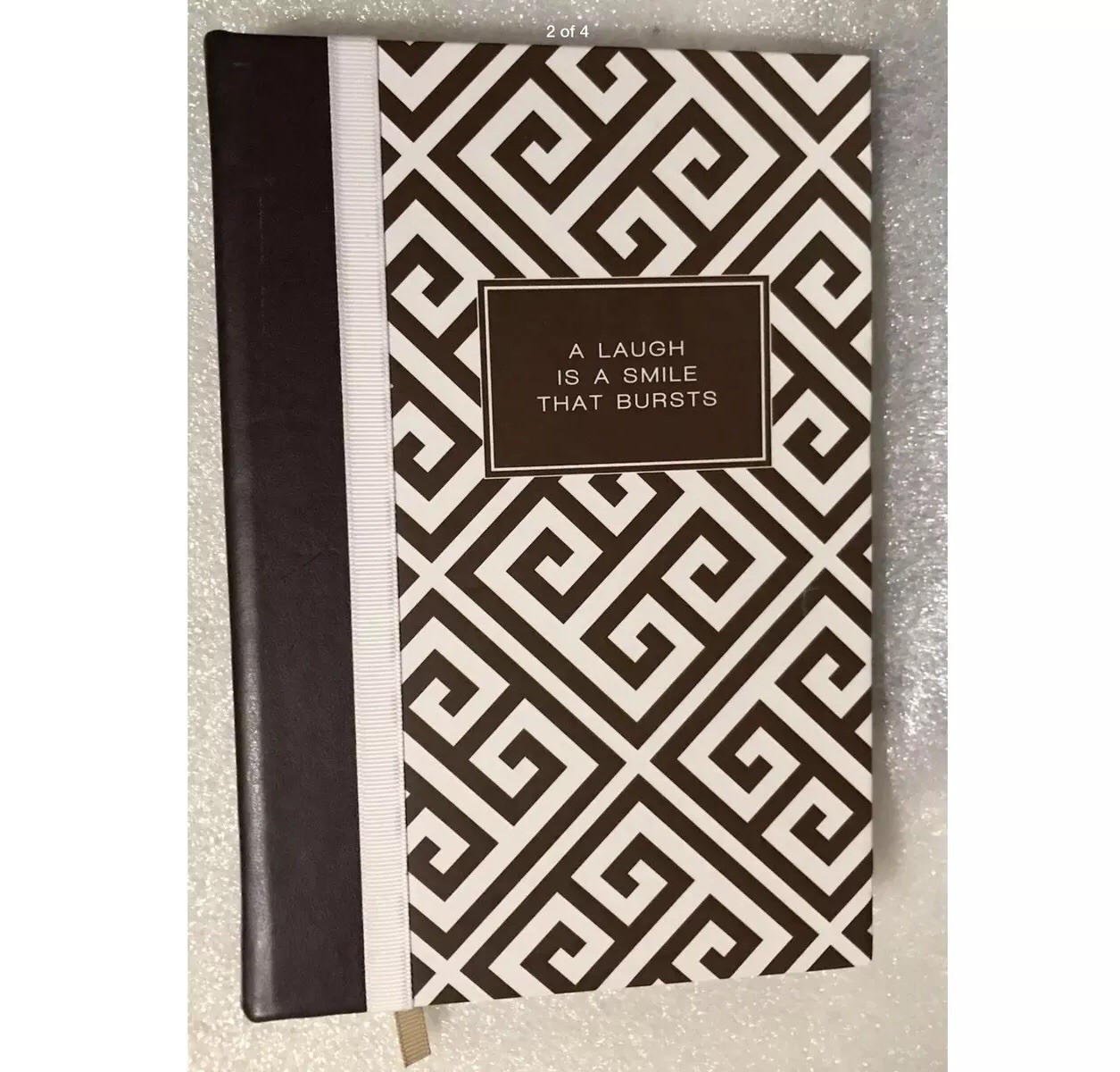 Brown & White Burst of Laughter Journal - Designer Diary Notebook-image