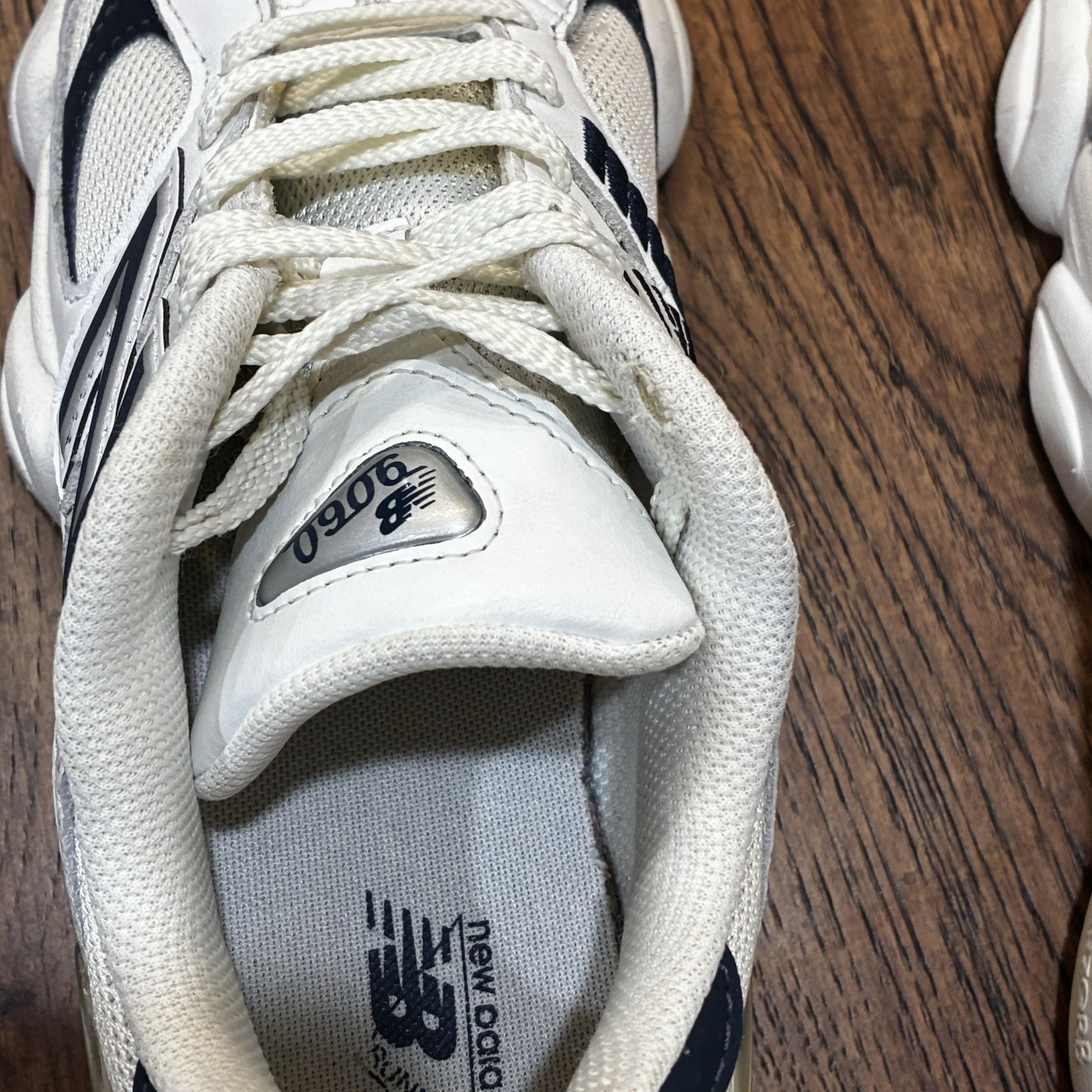 New Balance 9060 White Navy Sea Salt U9060VNB Chunky Y2K Sneaker Women’s 8 thumbnail 11