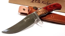 Elk Ridge Burl Cocobolo Wood 440 Stainless Full Tang Hunting Skinning Knife