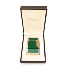 S.T Dupont Contemporaine Ligne 1 Large Yuppies Vert Filet Plaqué Lacquer Lighter