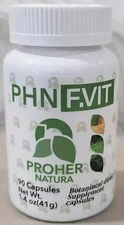 PROHER NATURA PHN Figure F VIT 100% NATURAL QUEMADOR DE GRASA 90 Capsules (New)