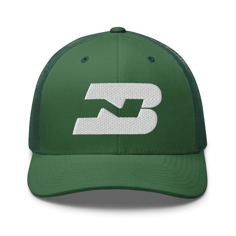 Burlington Northern Railroad Logo Adjustable Embroidered Retro Trucker Hat