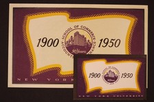 School of Commerce Accounts and Finance New York University 1900-1950 Pair Stamp