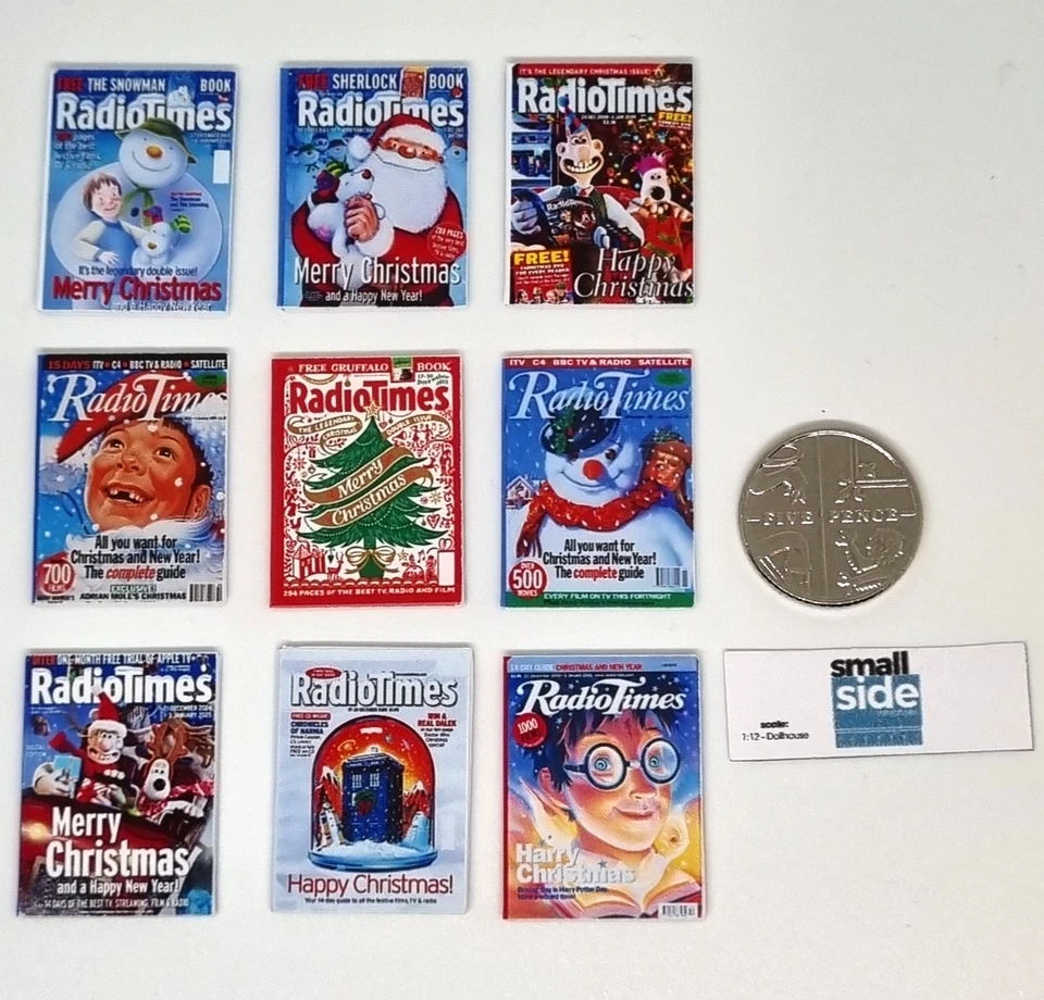 Dolls House 1:12 scale Christmas Radio Times Magazine - Choose Your Issue! - Image 1 of 1