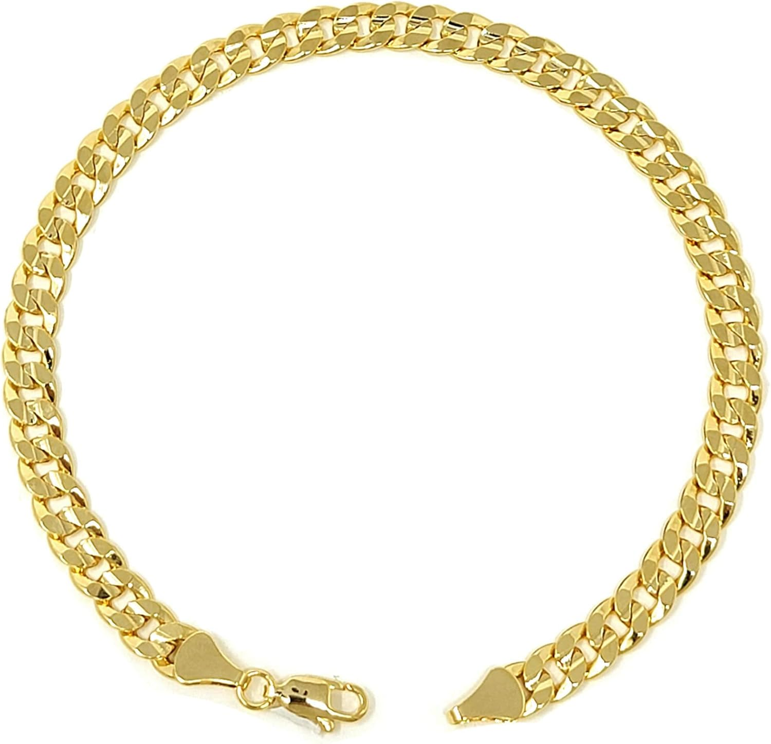 Gold Electroplated Anklet for Women - 9-12 Inch Sizes in Figaro, Cuban & Mariner Chain Styles