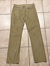 Levis Corduroy Pants Mens 34x32 514 Beige White Tab Straight Leg Stretch