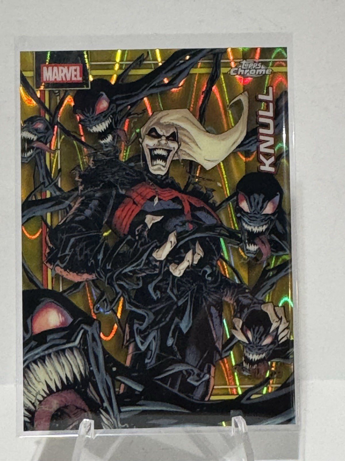 2026 Topps Chrome Marvel Comics Knull #129 Gold Refractor 30/50 SSP Rare