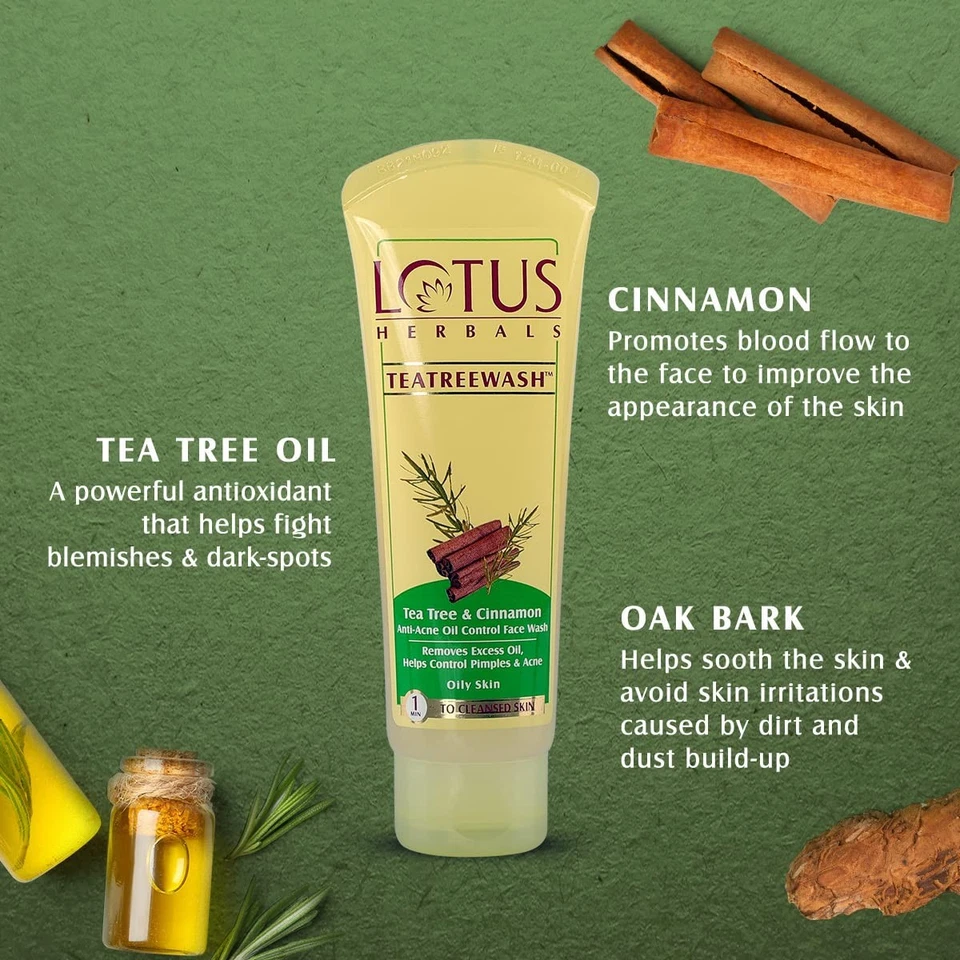Lotus Herbals Teatreewash Face Wash For Oily Skin | 120ml - Image 2 of 3