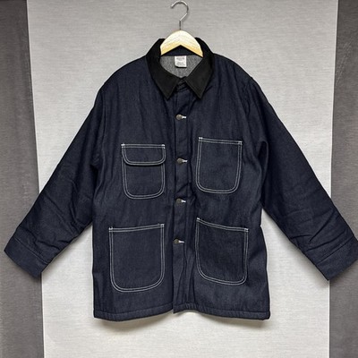 Bob Barker Co Blanket Lined Denim Chore Coat M 38-40 Work Barn Prison Jacket ~