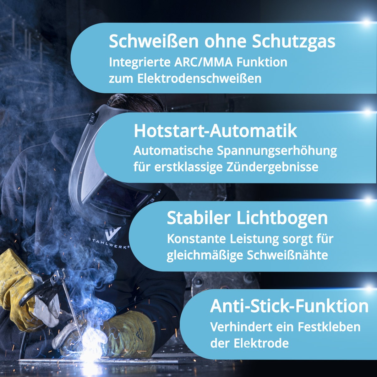 Schweißgerät Stahlwerk AC DC Wig 200 ST IGBT Tig MMA Inverter Welder