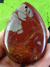 EX35818 49x33x7mm Natural Australian Noreena Jasper Teardrop Pendant Bead