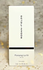 Rodan and Fields~Plumping Lip Oil in Peach~SPF 28~5ml/0.17oz~Full Size~NIB~12/25