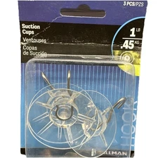 (3-Pk) Hillman Suction Cup Medium Clear 121027 {J}