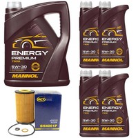 MotoröL Set Energy Premium 5W-30 Api Sn 9 Liter + ÖLfilter FüR Nissan Interstar