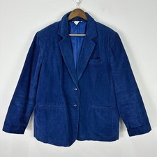 Vintage Lady Barnett Blue Corduroy Blazer 40 Dark Academia Indie Sleaze Retro
