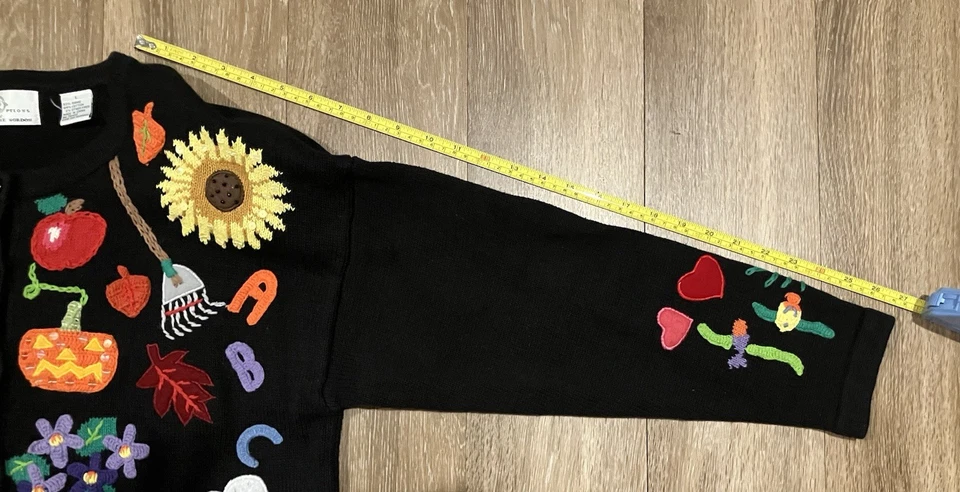 Vintage All Holidays/Seasons Mashup Ugly Sweater Cardigan Sz. L Designer Options - Image 4 of 4