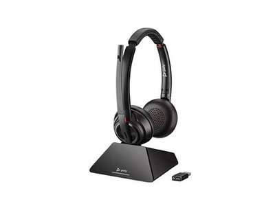 Poly SAVI 8220 UC Stereo Headset Bügelkopfhörer Schwarz