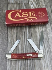 Case XX Knife Pocket Worn Old Red Bone Corn Cob Jig Medium Stockman 6318 SS 2023