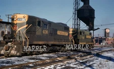 RR Print-GRAND TRUNK WESTERN GTW 4136 GP9 near coal tower