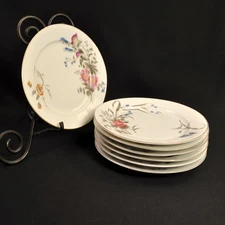 CFH Charles Field Haviland Limoges Set 7 Salad Plates Wild Flowers 1868-1881 HTF