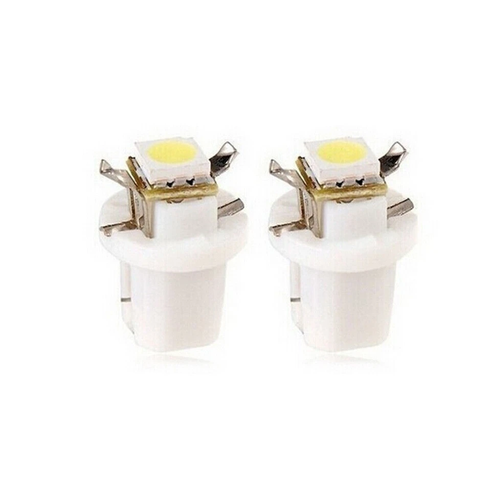 10PCS WHITE T5 B8.5D 5050SMD Car LED Dashboard Instrument Light Bulb Accessories - Image 3 of 4