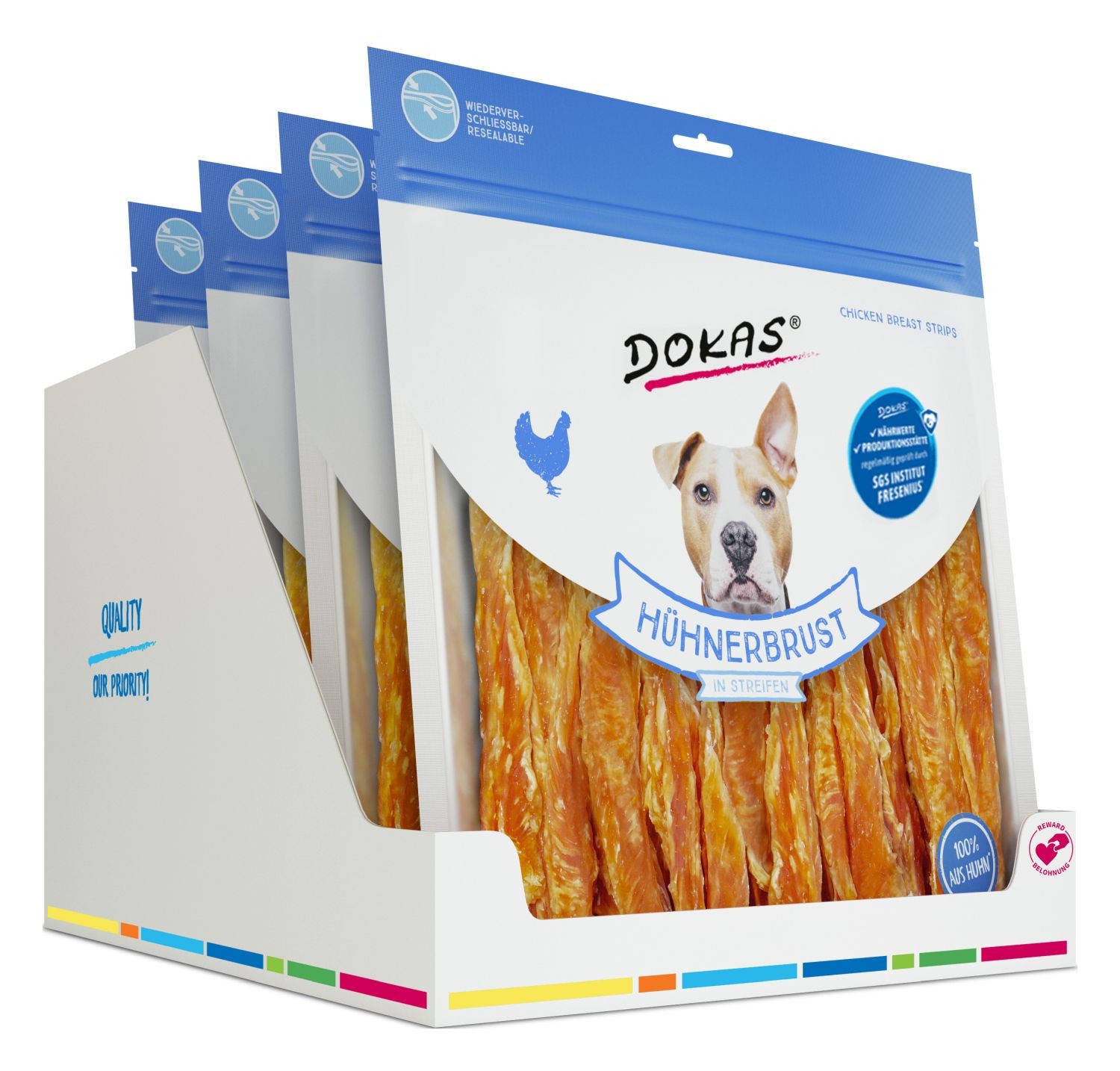 Hühnerbrust Streifen 500g ( EUR 21,98 / Kg ) getrocknet Hundeleckerlie Snack