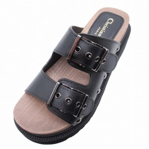 Sandales Dior 22ss Christian Quake à fond épais slide double ceinture sabot occasion 27cd3