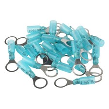 30pcs Heat Shrink Ring Terminals 3/8" Stud, Marine 16-14AWG Wire Crimp Connector