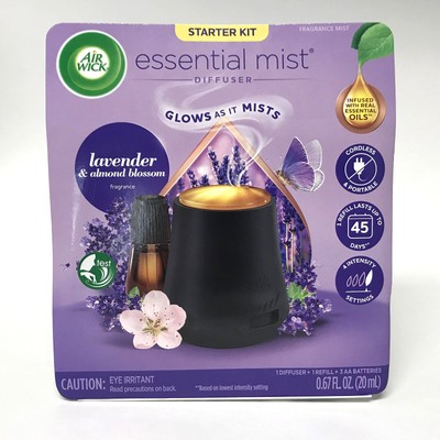 Air Wick Essential Mist LAVENDER & ALMOND BLOSSOM Starter Kit | Diffuser +Refill