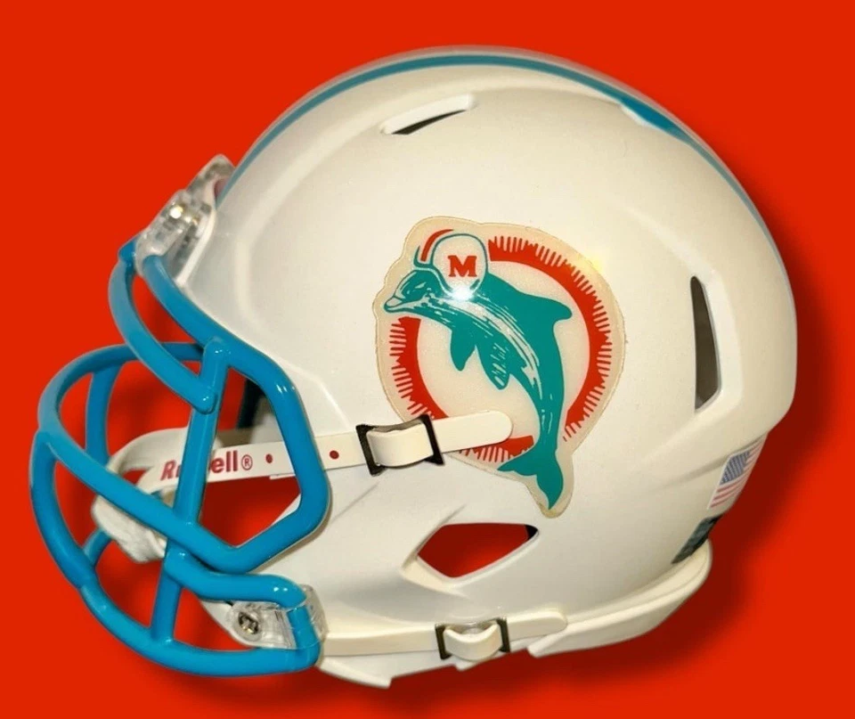 拉里·CSONKA 亲笔签名签名迈阿密多芬斯 THROWBACK 迷你头盔 带真品证书 — 第 4/4 张图片