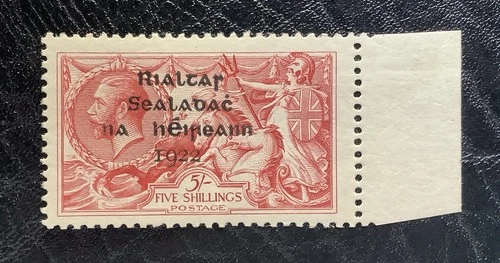 Ireland 5s 1922 October SG 45, Hib. T40 MNH Certified CV £350