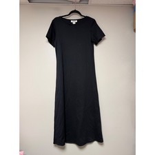 Nicole Summers Maxi Dress Womens XS Black Excellent Short Sleeve Knit USA Made