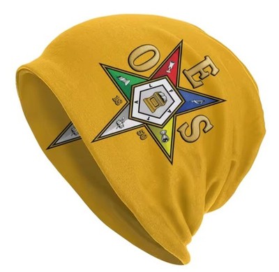 (2 Pack) Eastern Star Freemason Beanie Hat O.E.S. Masonic Skull Cap.