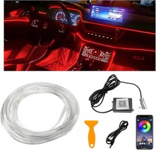 Interior Car LED Strip Lights with APP Control, RGB Ambient Lighting Kit with 11