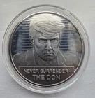 1 oz .999 Fine Silver Round Trump - The Don Never surrender mugshot