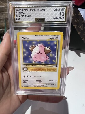 Vintage AGS Graded 10 GEM MINT Cleffa # 31 WOTC Black Star Promo