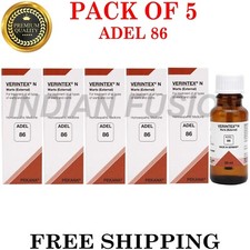 Pack of 5 ADEL 86 Verintex N Drop 20ml Homeopathic Drop - Free Shipping