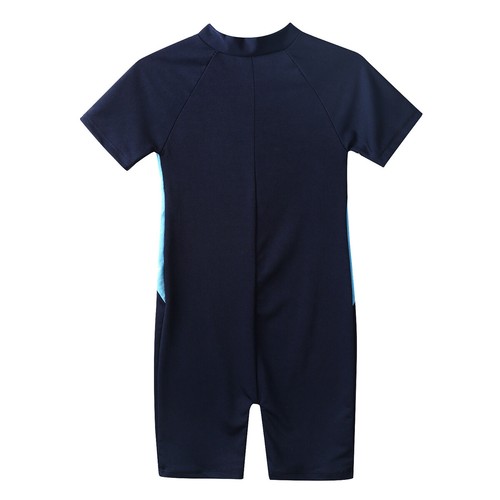 UK Girls Boys One Piece Swimsuit Short Sleeve Water Sports Surfing Bathing Suit - Picture 21 of 72