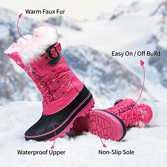 Kids waterproof shop winter boots