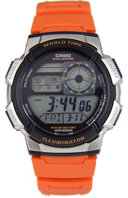 casio men's 10 year battery world time watch