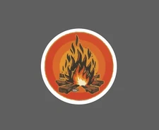Campfire Sticker Flame Waterproof Outdoor Wildlife Nature Gift NEW
