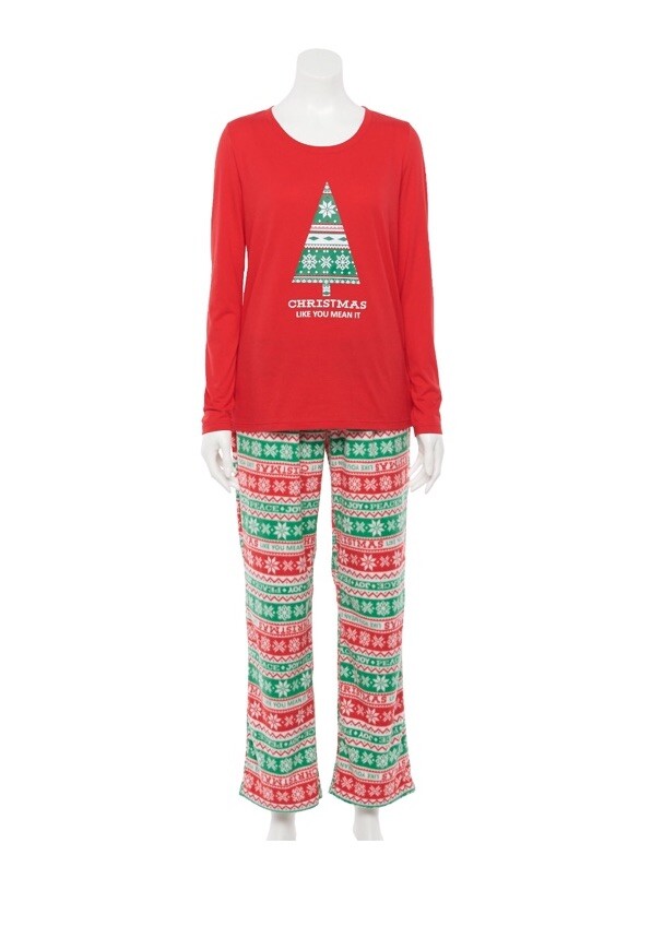 Women's Christmas pajamas from Kohl's 3X includes top and bottom