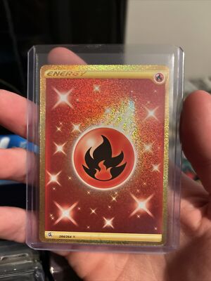 Pokmon Card - Fire Energy 284/264 Fusion Strike Gold Secret Rare Holo NM/M  | eBay