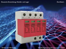 Blitz- Überspannungsschutz, Kombiableiter 4-polig, Klasse 1+2, 60kA, AC 