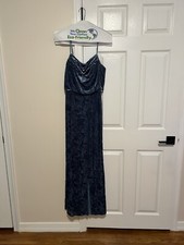 Mori Lee Madeline Gardner Bridesmaid Dress 21805 SLATE Floral Velvet