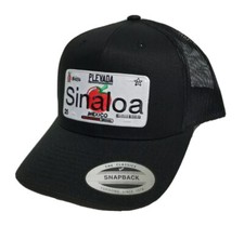 SINALOA MEXICO HAT MESH TRUCKER BLACK SNAP BACK ADJUSTABLE NEW