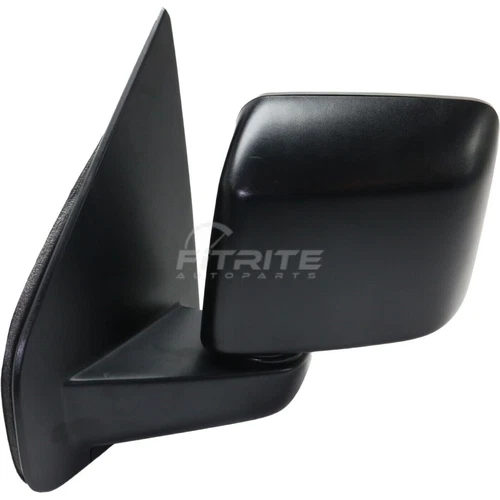 Left Manual Glass Mirror Manual Folding Textured Black For 2004-2014 Ford F-150