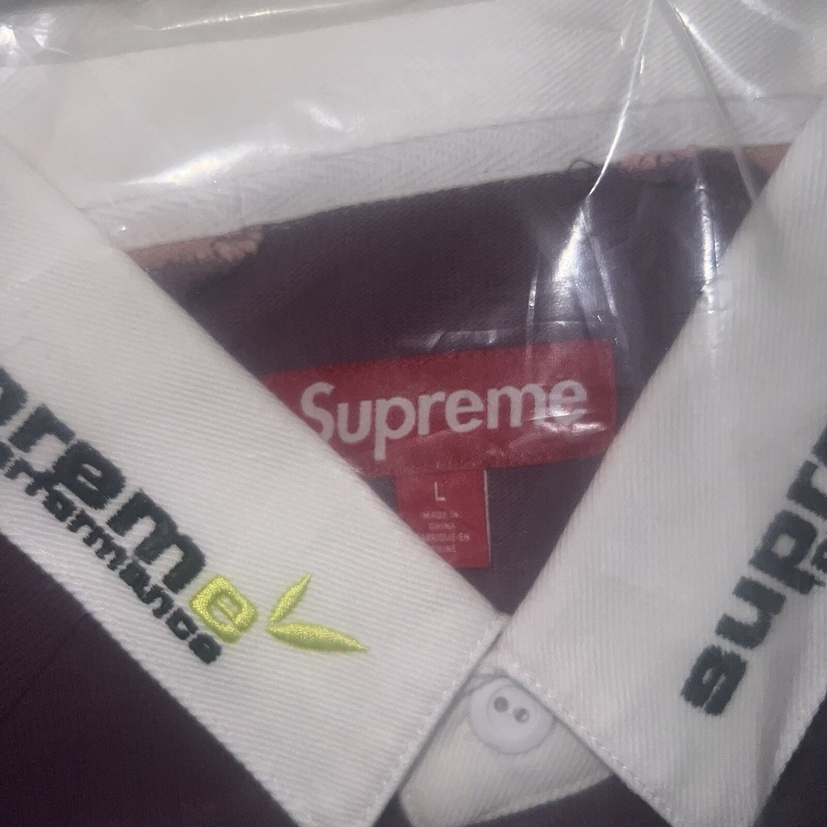 In-Hand Supreme Chest Stripe Rugby Purple Size: Large | eBay