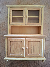 LIGHT PINE DRESSER WITH OPENING  CUPBOARDS - Dolls House scale 1:12